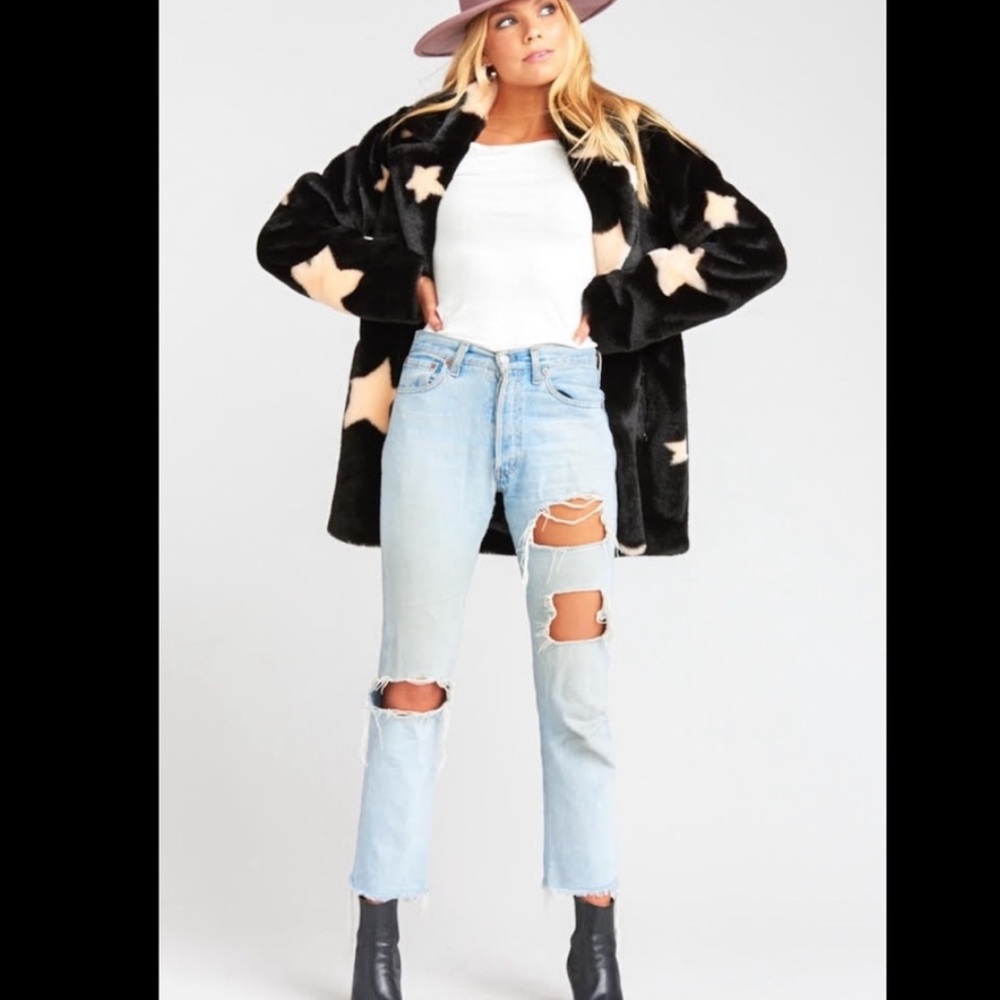 Show Me Your MuMu Starry Daze Faux Fur Jacket